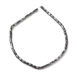 Magnetperlen, ganzer Strang, facettiert, schwarz-metallic, 8x5 mm, ca. 50 Stk.