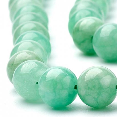 10MM Light Green New Jade Guru Beads 3 Holes Natural Gemstone 