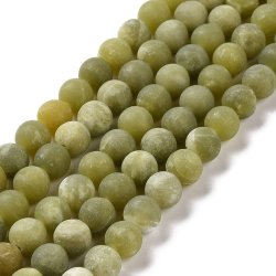 Taiwan-Jade, gr�n, rund matt, 8 mm, 1 Strang, ca. 46 Perlen
