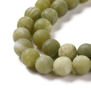 Taiwan-Jade, gr�n, rund matt, 8 mm, 6 St�ck