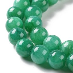 Candy Jade, aquamarin-gr�n, runde Perle, 6 mm, 10 Stk.