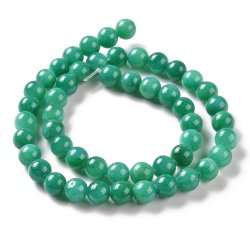 Candy Jade, aquamarin-gr�n, runde Perle, 6 mm, 10 Stk.