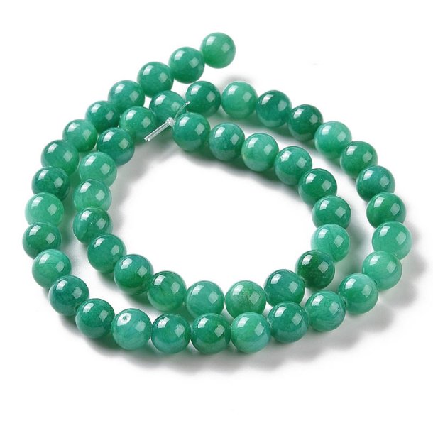 Candy Jade, ganzer Strang, Aquamarin-gr�n, runde Perle, 6 mm, 64 Stck.