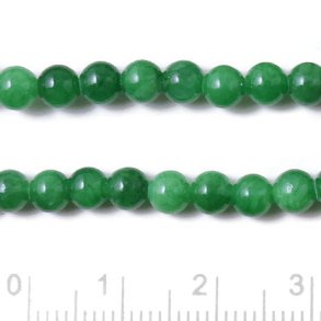 Candy-Jade, rund, dunkel-gr�n, Durchmesser 4 mm, 20 Stk.
