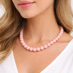 Candy jade, light pink, round beads, diameter 10mm, appx. 39pcs.