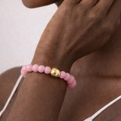 Candy-Jade, ganzer Strang, hellrosa, runde Perle, 8 mm, ca. 48 Stk