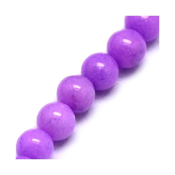 Candy jade, round bead, purple, 6mm, 10 pcs