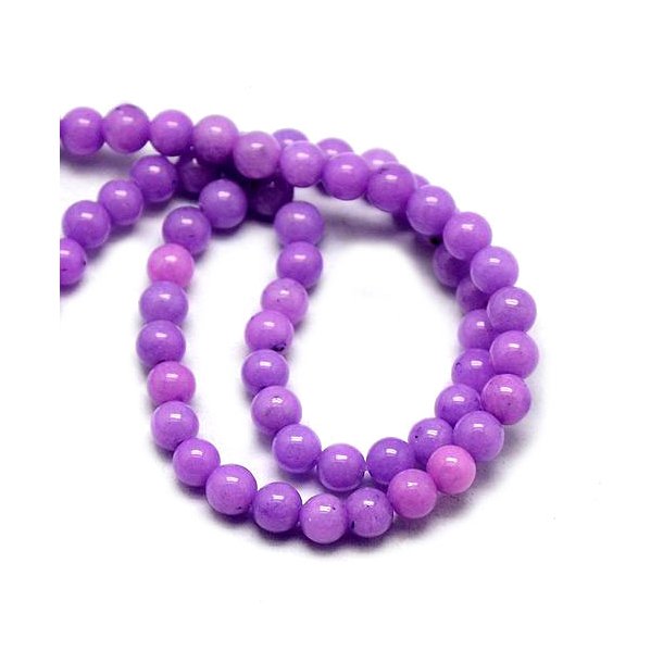 Candy jade, entire string of beads, 6mm, purple, appx. 69 pcs