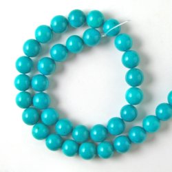 Candy-Jade, dunkel t&uuml;rkis-blau, 12 mm, 6 Stk.