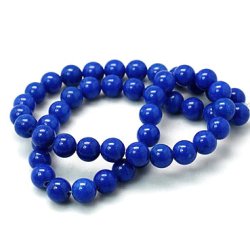Candy-Jade, ganzer Strang, dunkelblau, Durchmesser 12 mm, ca. 33 Stk.