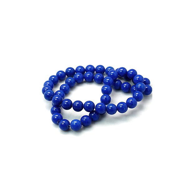 Candy jade, entire strand of beads, dark blue, diameter 12mm, appx. 33pcs