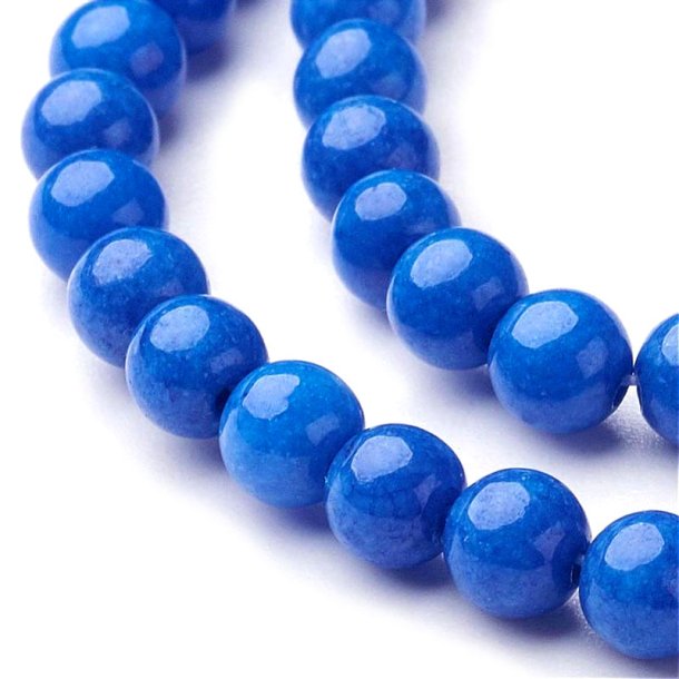Candy-jade, bl�, rund, 4 mm, 10 stk.