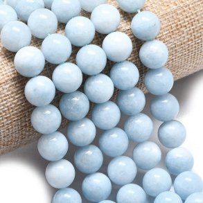Candy-Jade, rund, helles himmelblau, 12 mm, 6 Stk.