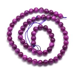 Sugilite jasper, imitation, lilac, round bead, 6mm. 10pcs.