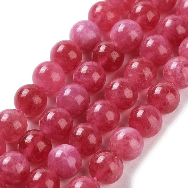 Candy jade, cerise-red, 10 mm, 6 pcs