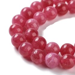 Candy Jade, halber Strang, kirschrot, 8 mm, ca. 19 stk