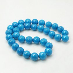 Candy jade, whole strand, round, turquoise blue, 6mm, ca. 65pcs.