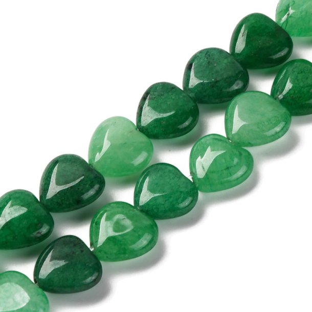 Jade heart, imitation, greenish, 12x12 mm. 4 pcs.
