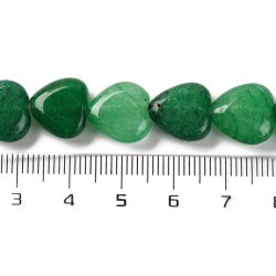 Jade Herz, Imitation, grnlich, 12x12 mm. 4 Stk.