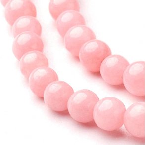 Candy-Jade, hellrosa, runde Perle, 4 mm, 10 Stk.