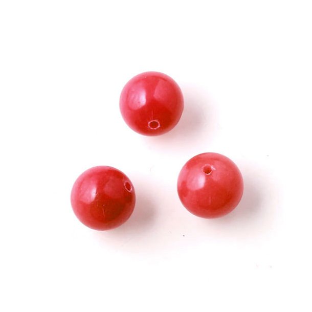 Candy jade, red, 8mm, 6pcs.
