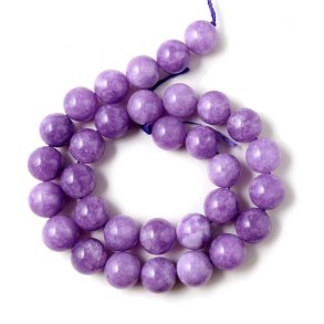 Candy-Jade, gef�rbt, ganzer Strang, lila, 12 mm, 32 Stk.