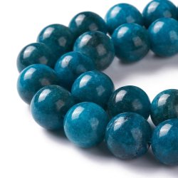 Candy Jade, petrolblau, rund, 10 mm, 6 St&uuml;ck.