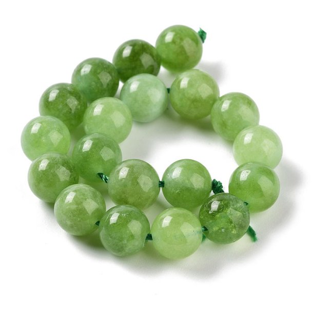 Candy jade, full strand, round, lime green with structure, 10 mm, appx. 38 pcs