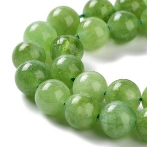 Candy Jade, rund, lindgrn mit Struktur, 10 mm, 6 Stk
