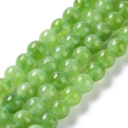 Candy-jade, rund, limegr�n, diameter 6 mm, 10 stk.