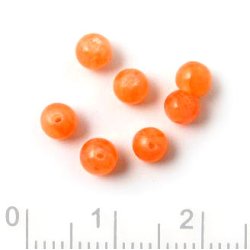 Candy-jade, rund, orange, 4 mm, 20 stk.