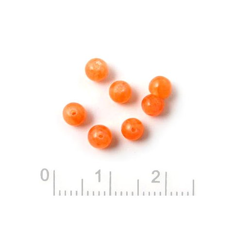 Candy jade, round, orange, 4mm, 20pcs.