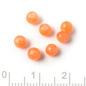 Candy-Jade, runde Perle, orange, 4 mm, 20 Stk.