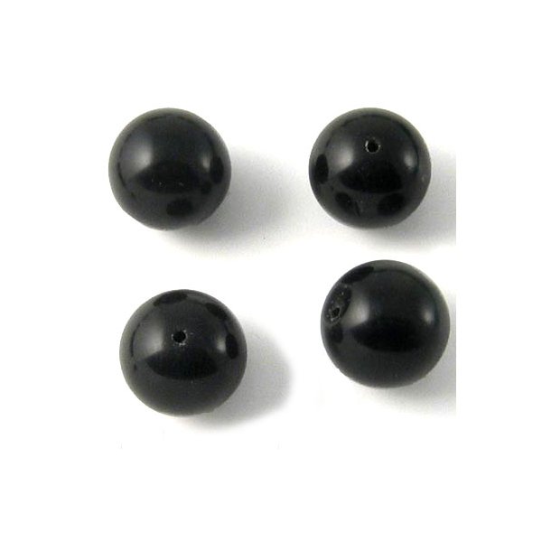 Candy-Jade, rund, schwarz, 10 mm, 6 Stk.