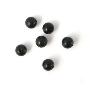 Candy-Jade, rund, schwarz, 8 mm, 6 Stk.