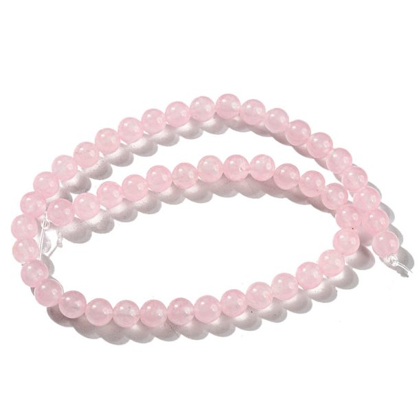 Jade bead, whole strand, blush, round, 8mm, 49pcs.