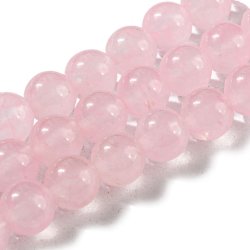 Jade-Perle, hellrosa, rund, 8 mm, 6 Stk.