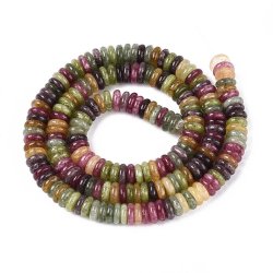 Candy jade rondelle beads, dark khaki, 6x2-3 mm, full strand