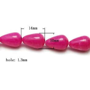 Jadedrbe, Mrk Magenta, 14x10 mm, 4 stk.