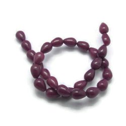 Jade-Tropfen, dunkelviolett, 14x10 mm, 4 St&uuml;ck.