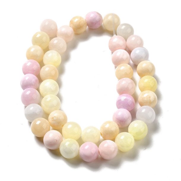 candy Jade bead, imitation, full strand, mixed pastel colours, round, 4 mm. appx. 90 pcs