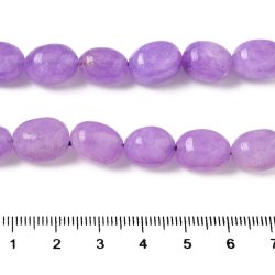 Jade, farvet, halv streng, lilla, nuggets, 12,5x10 mm, 15 stk.