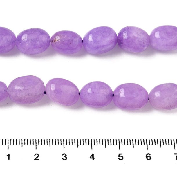 Jade, farvet, lilla, nuggets, 12,5x10 mm, 4 stk.