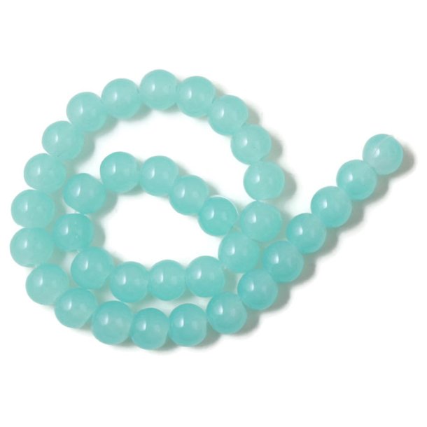 Jade bead, imitation, full strand, turquoise, round, 12mm, 33pcs.