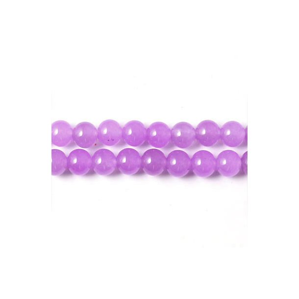 Jade bead, whole strand, violet, round, 6mm, 65pcs.