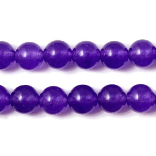 Jade bead, dyed, Amethyst violet, round, 6mm, 10pcs