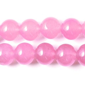 Jade-Perle, ganzer Strang, hellrosa, rund, 10 mm, 39 Stk.
