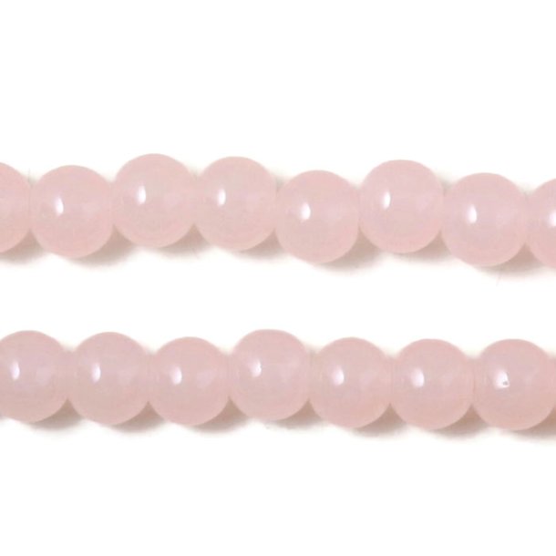 Jade bead, imitation, light pink, round, 12mm, 6 pcs