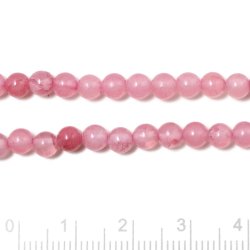 Natrlich Jadeperle, gefrbt, rund, rosa, 4 mm, 20 Stk.