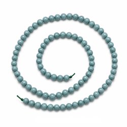 Jade, gef�rbt, grau-blau, runde Perle, 4 mm, 20 St�ck